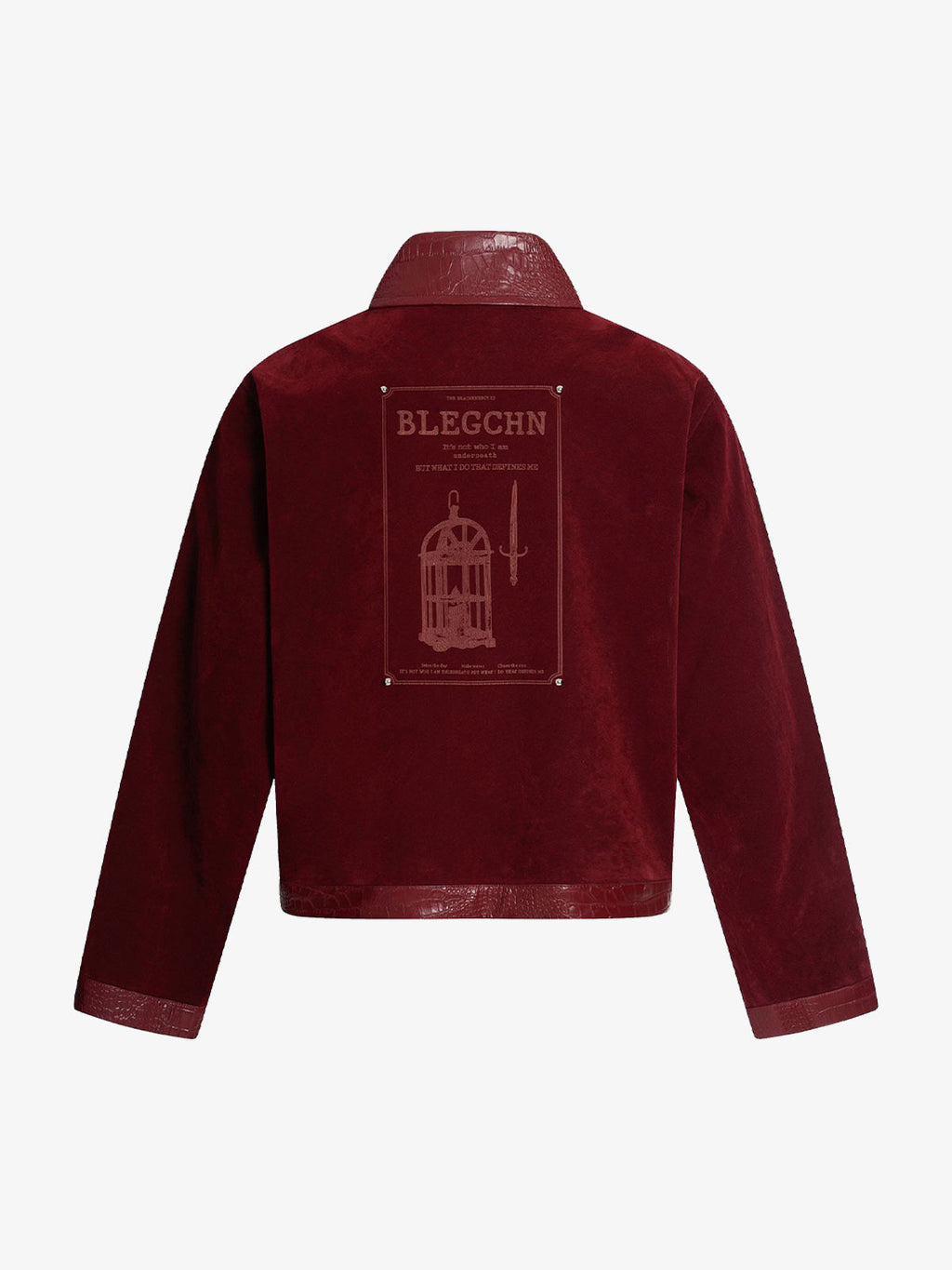 Vintage Suede PU Leather Collar Zip Up Jacket