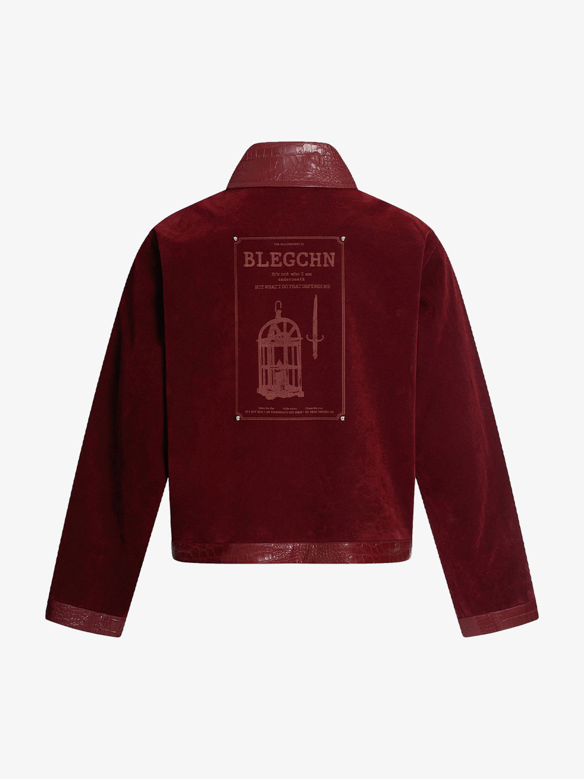 Vintage Suede PU Leather Collar Zip Up Jacket