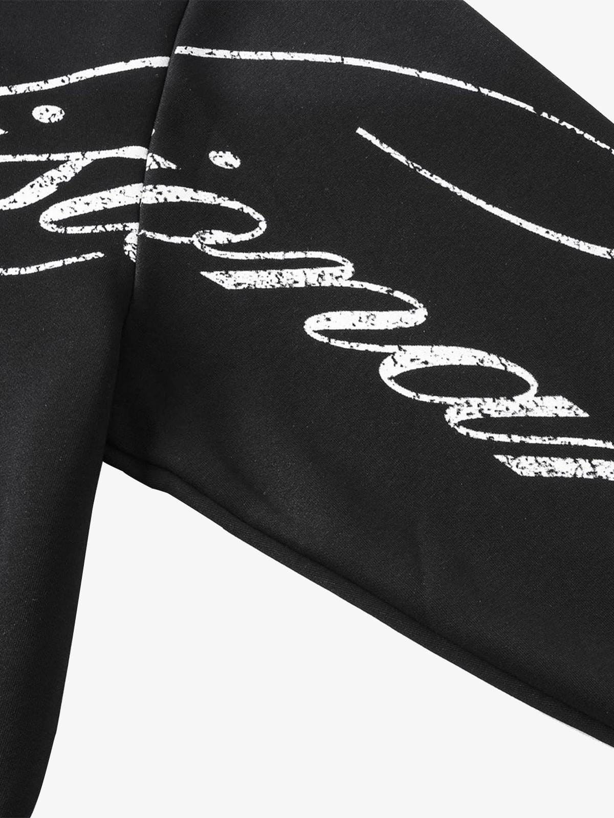 High Street Script Letter Print Zip-up Hoodie Jacket