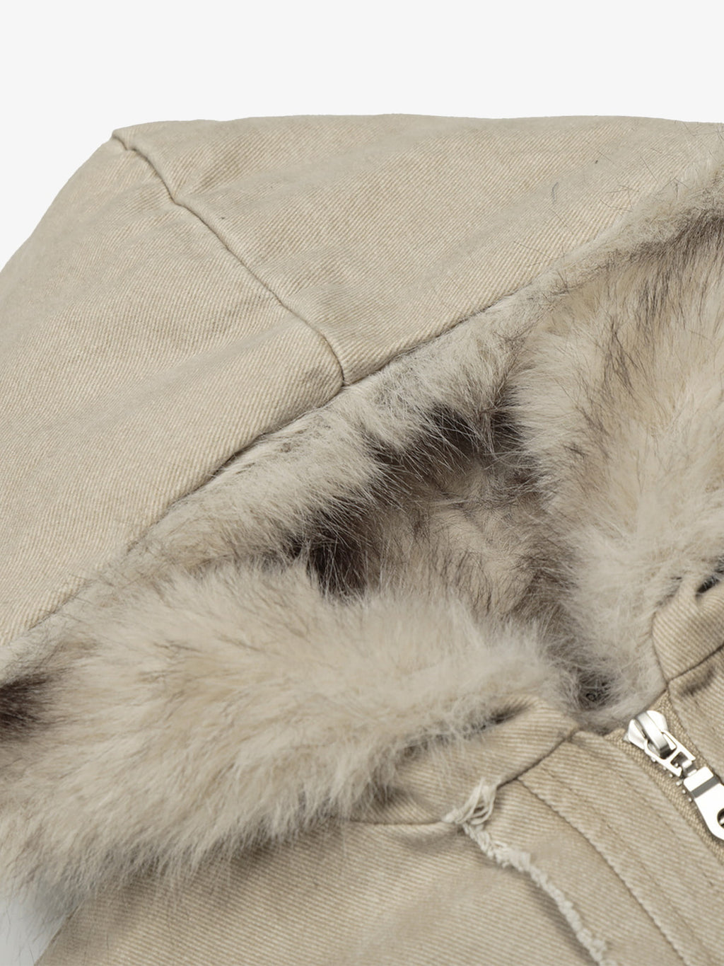 Retro Washed Fleece-lined Hooded Work Jacket