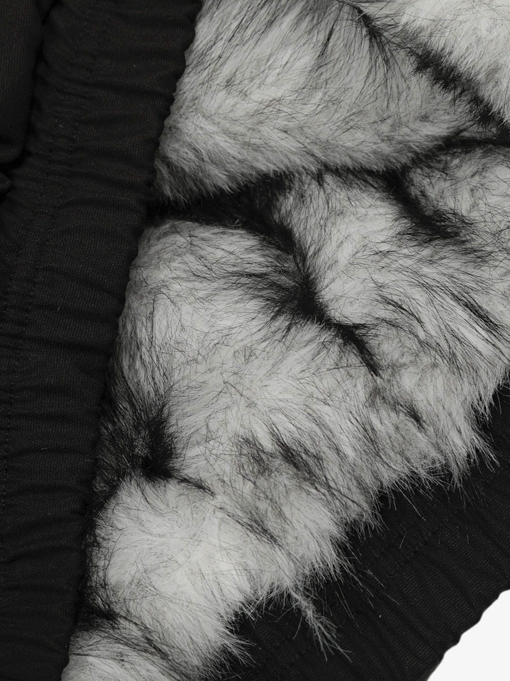 Vintage Stand Collar Fur Lined Bomber Jacket