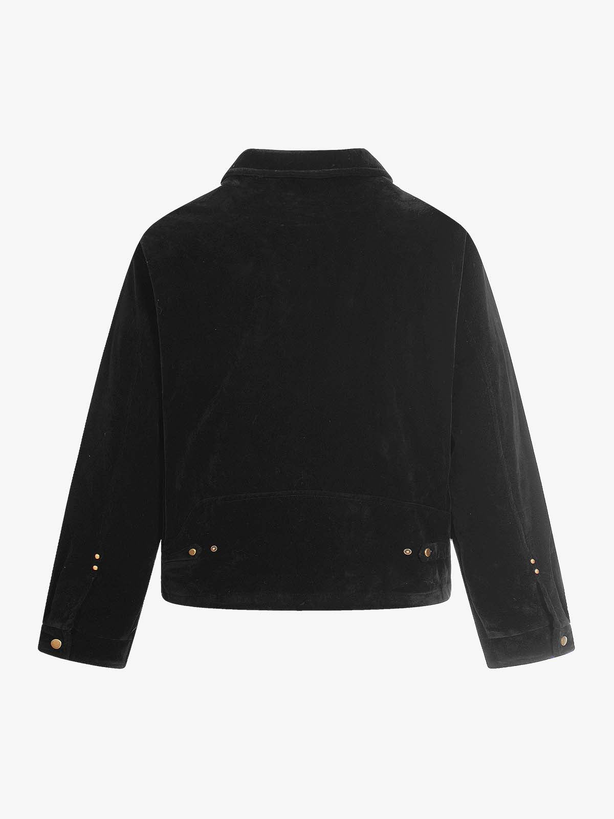 Retro Studded Suede Padded Winter Jacket