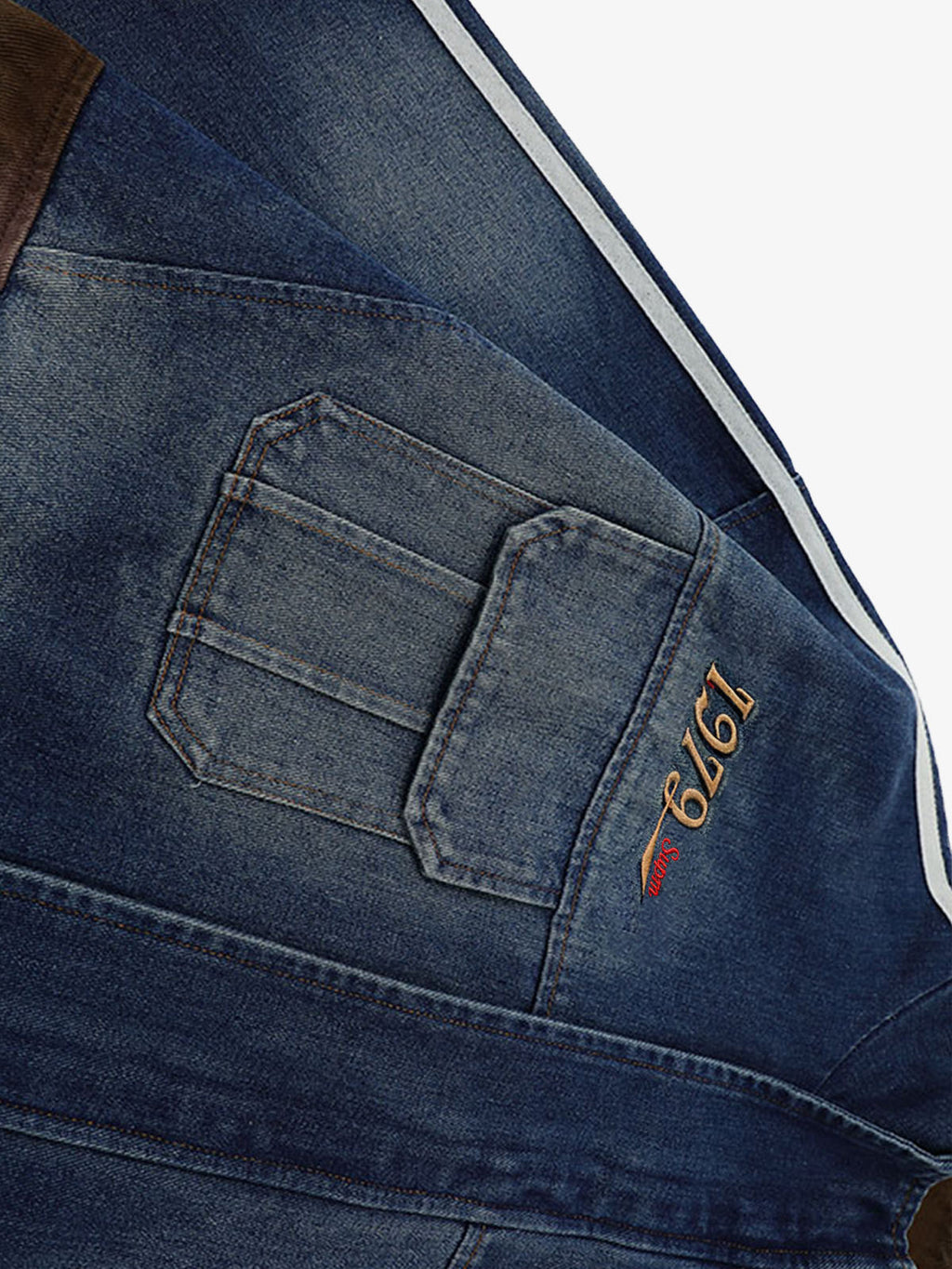 Retro Badge Embroidered Cropped Denim Jacket