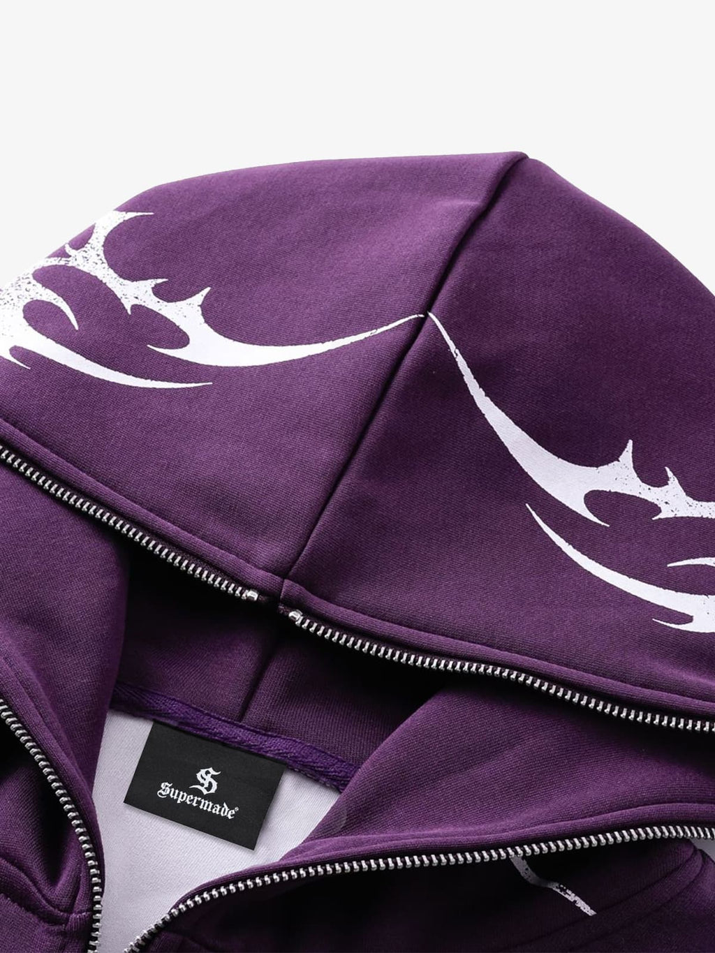 High Street Script Letter Print Zip-up Hoodie Jacket