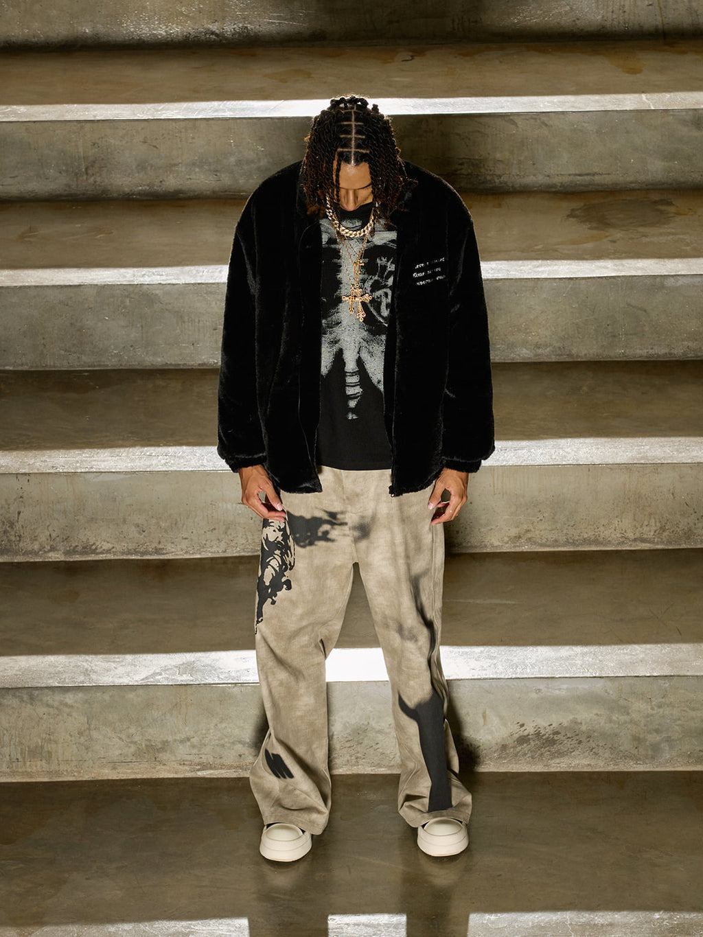 Thesupermade Street Letter Embroidered Fleece Jacket - 1838