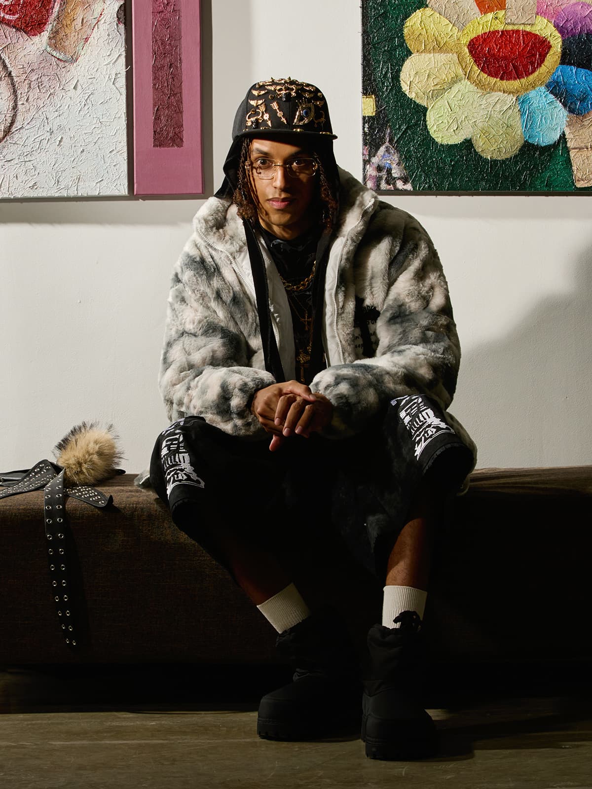 Heavy-Duty Faux Lambswool Tie-Dye Urban Jacket - 1558