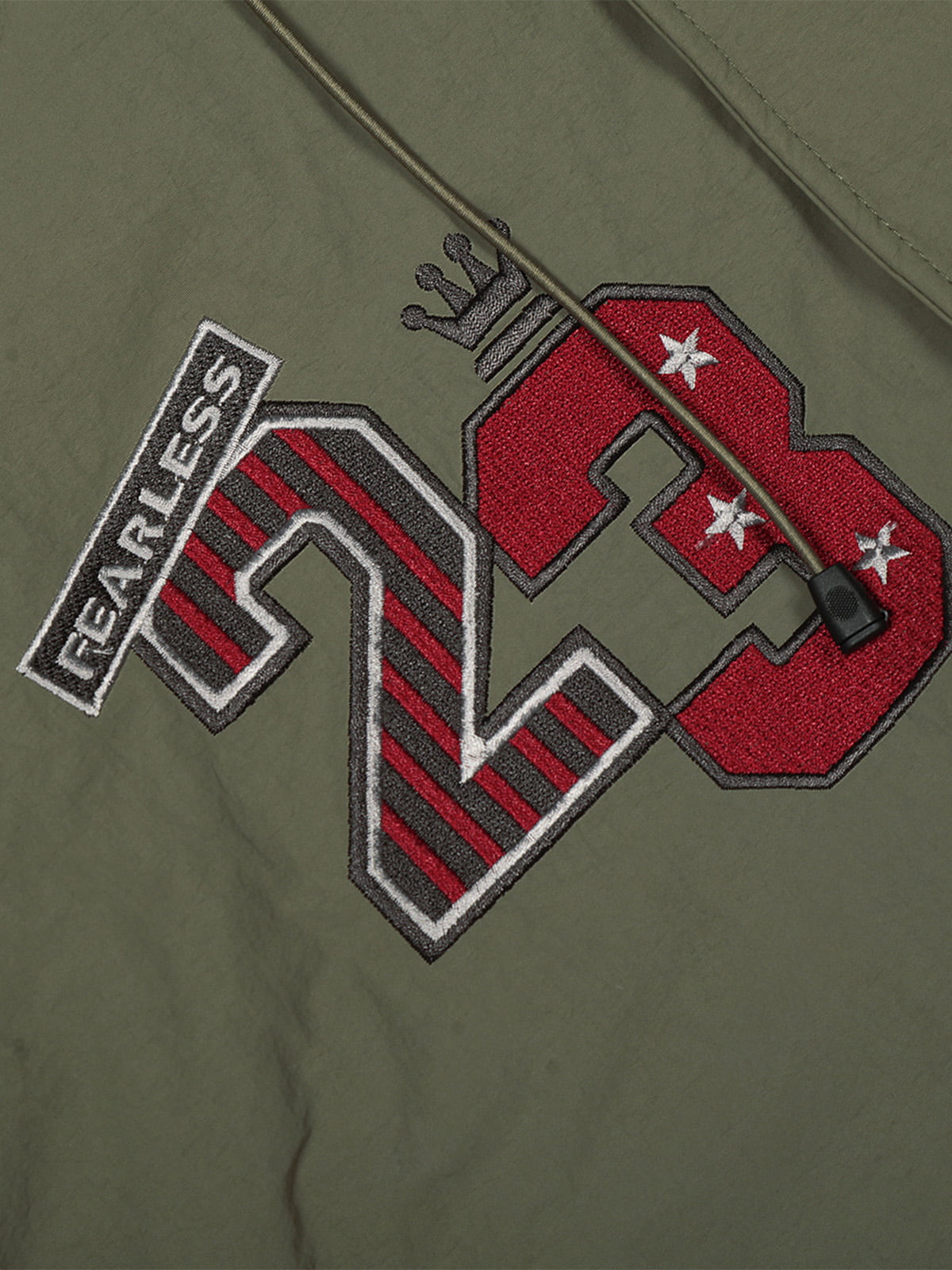 Retro Badge Embroidered Fur Collar Bomber Jacket