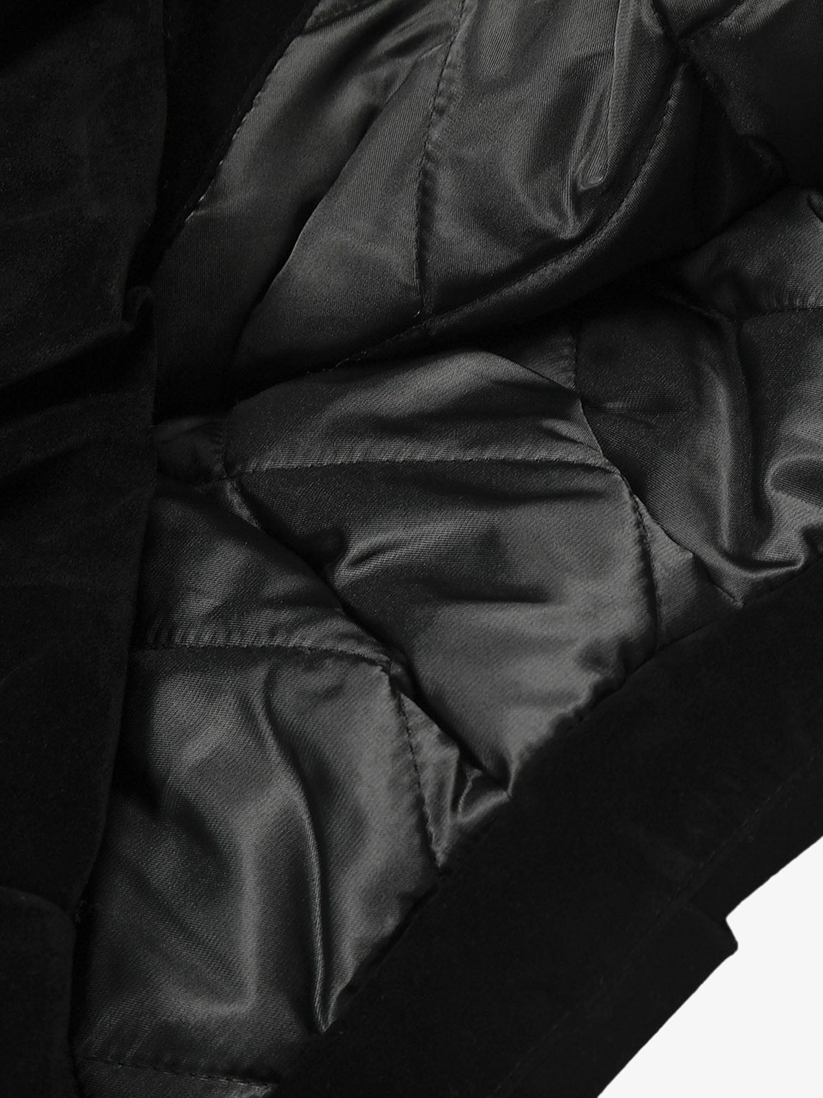 Vintage Drawstring Design Fur Collar Padded Jacket