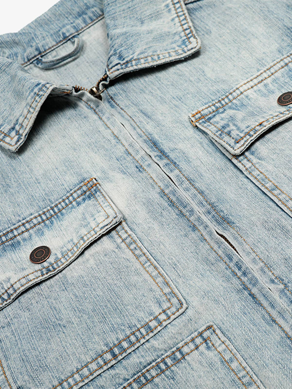 Vintage Light Wash Workwear Denim Jacket