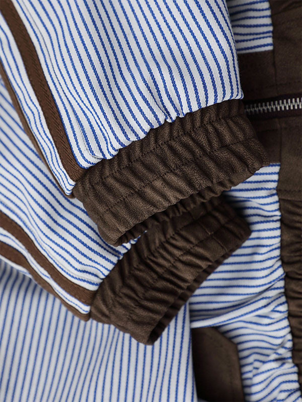 Retro Badge Embroidery Contrast Cropped Jacket