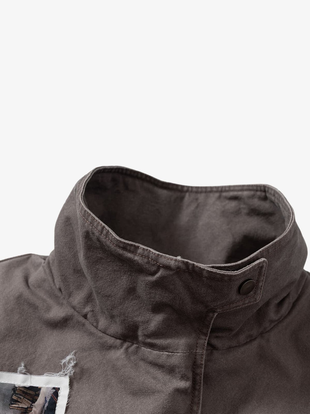 Street Graffiti Distressed High-Neck Padded Cotton Jacket