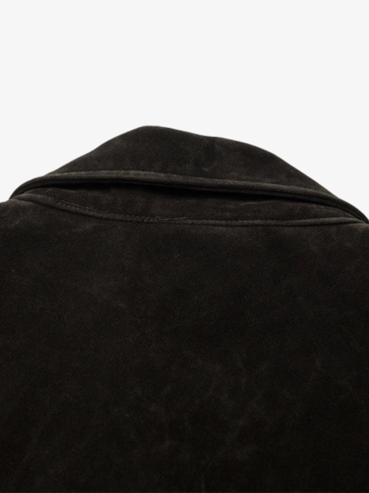 Retro Unique Metal Button Suede Lapel Bomber Jacket - 2538