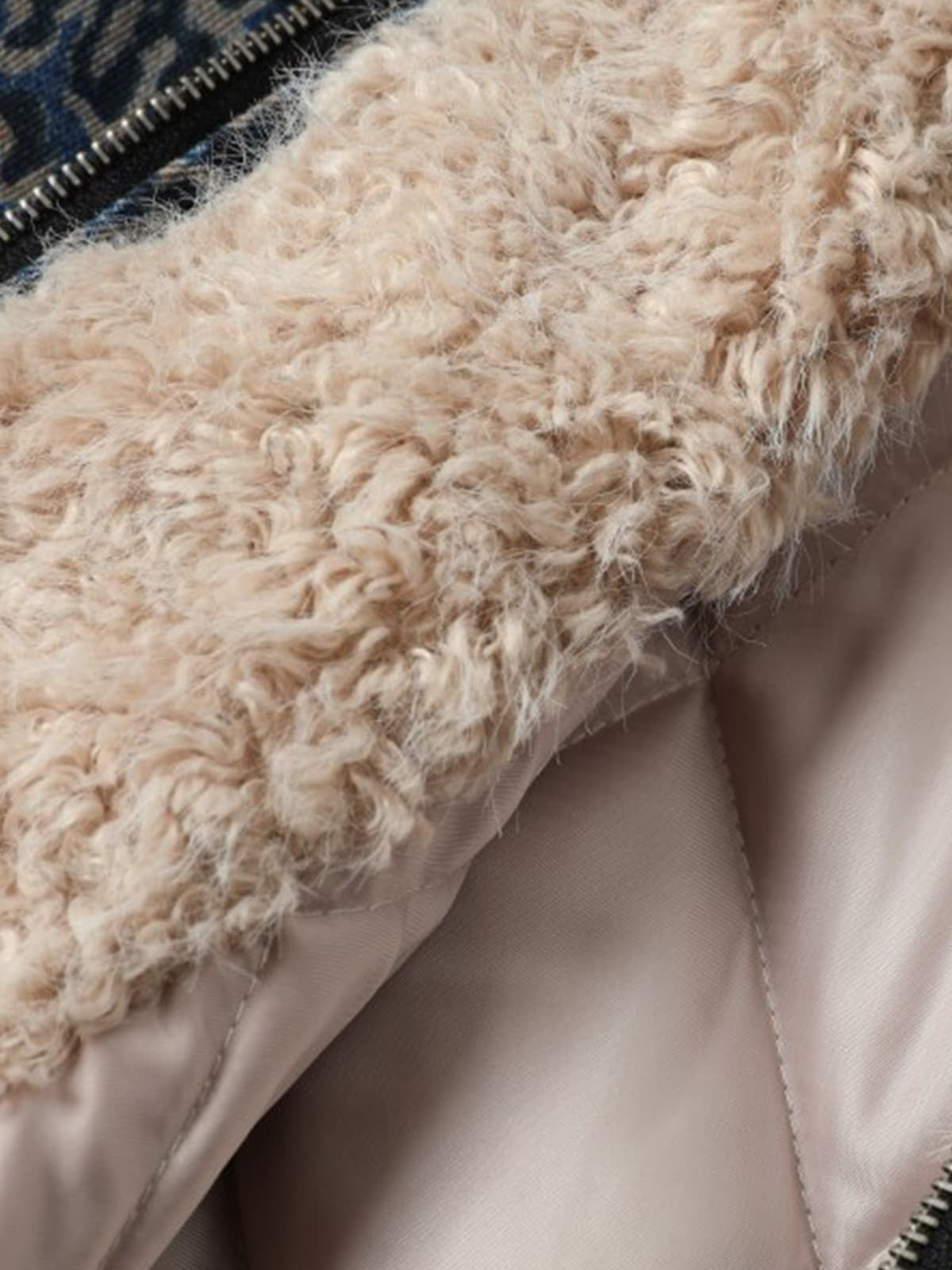 Vintage Lambswool Leopard Emblem Padded Jacket