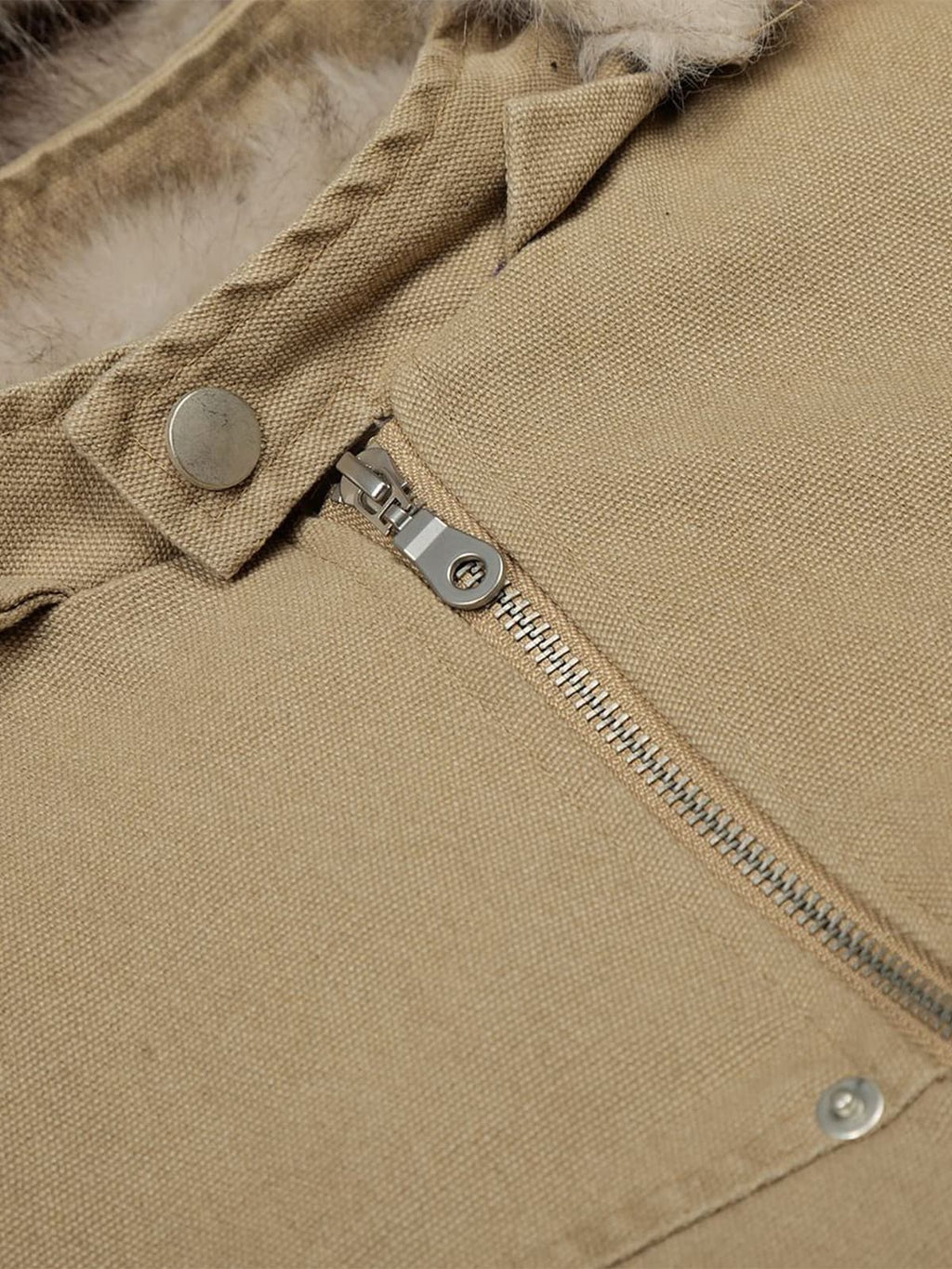 Street Outdoor Detachable Fur Collar Fleece Hooded Padded Jacket