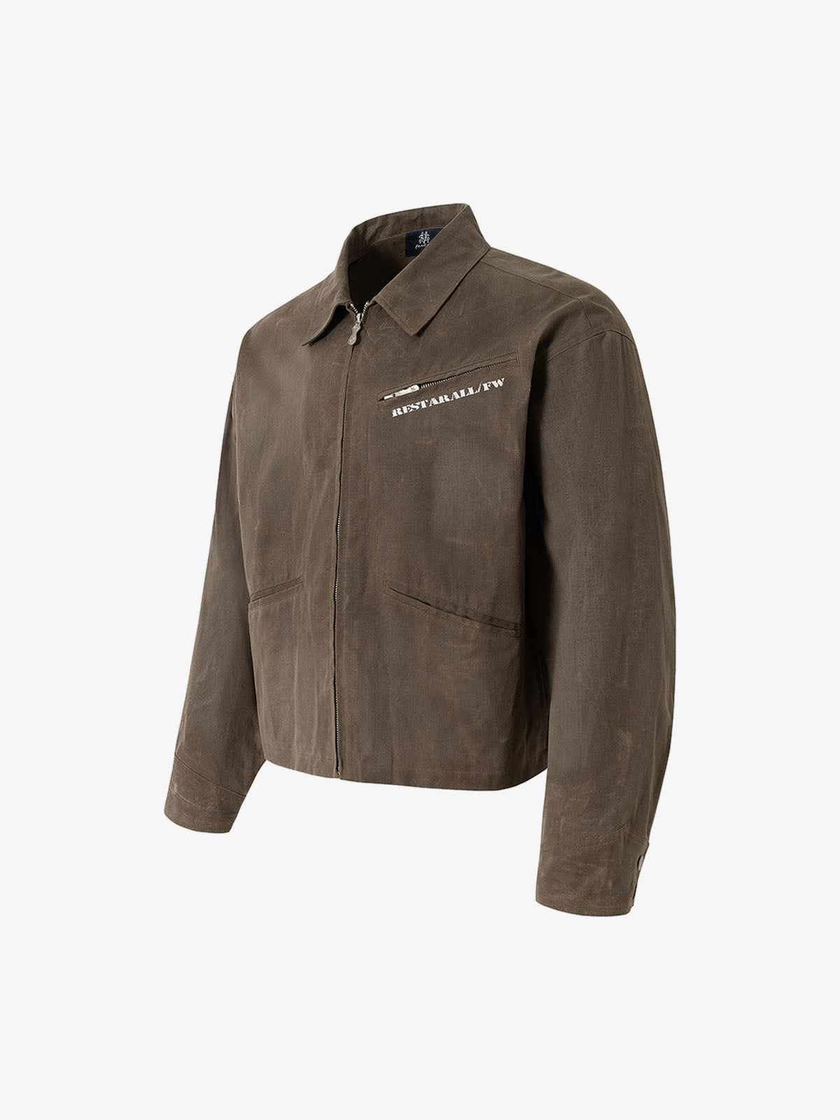 Vintage Washed Batik Spray Color Work Jacket