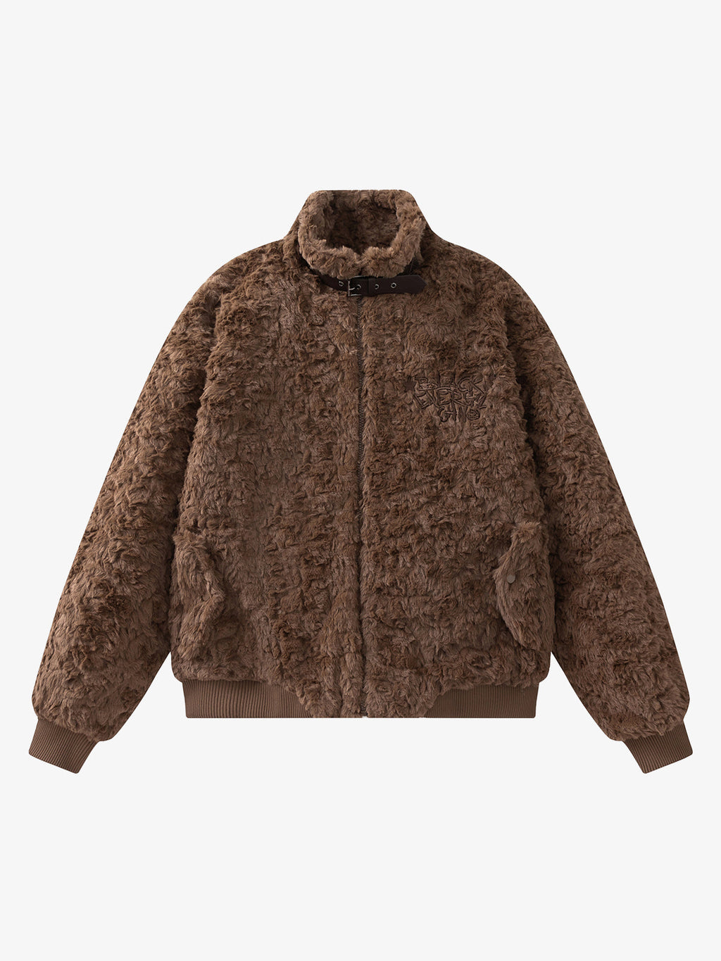 Vintage Stand Collar Sherpa Fleece Cotton Jacket