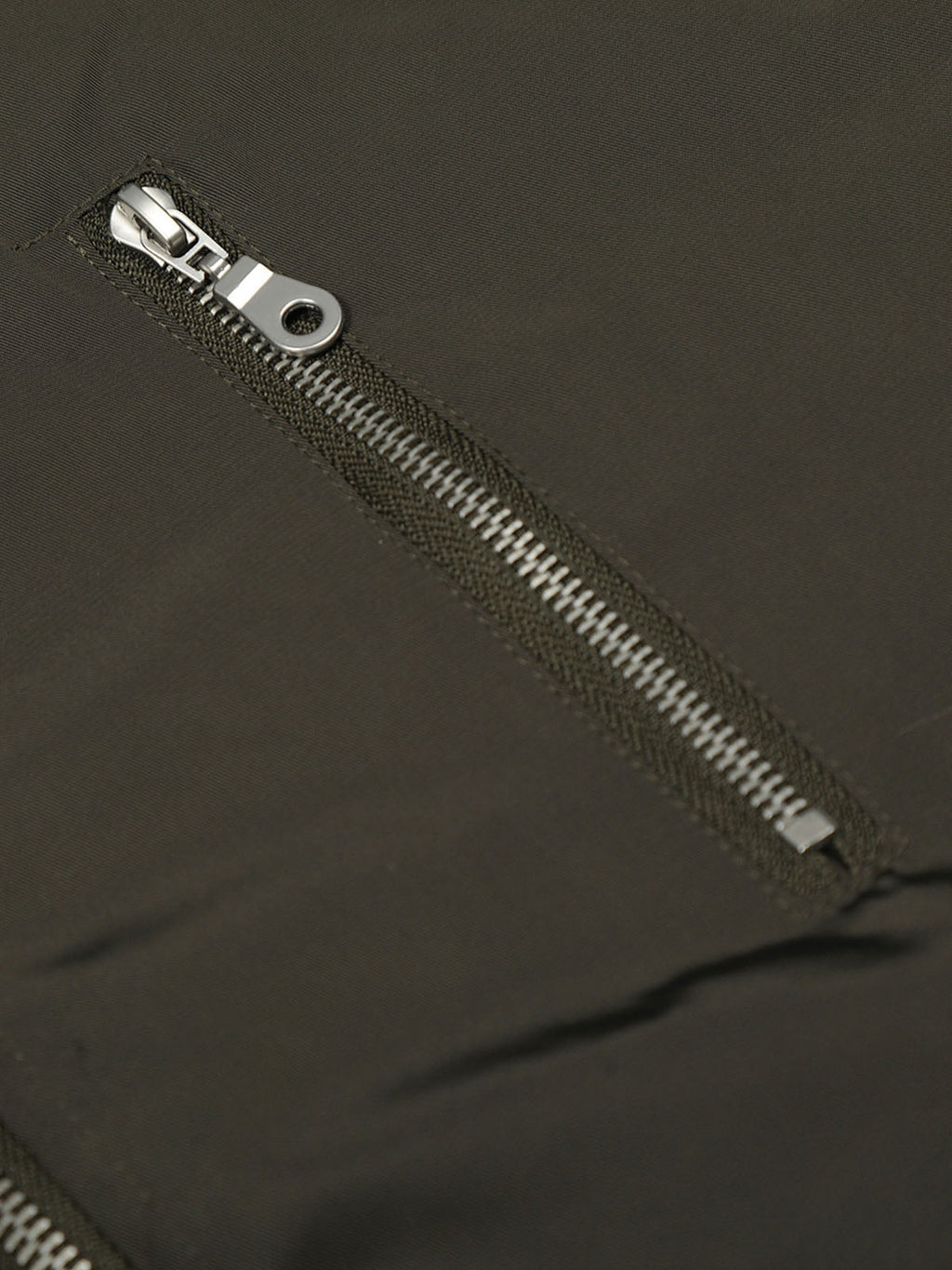 Vintage Zipper Design Fur Stand Collar Bomber Jacket