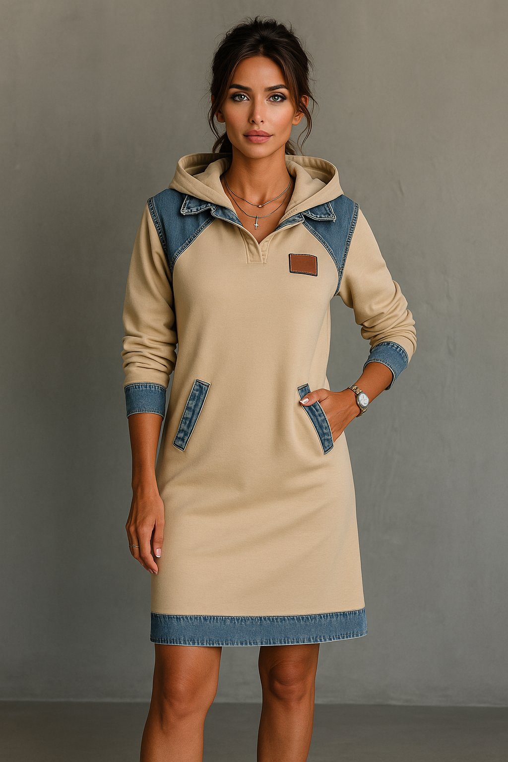 SIERRA HOODED CASUAL DRESS