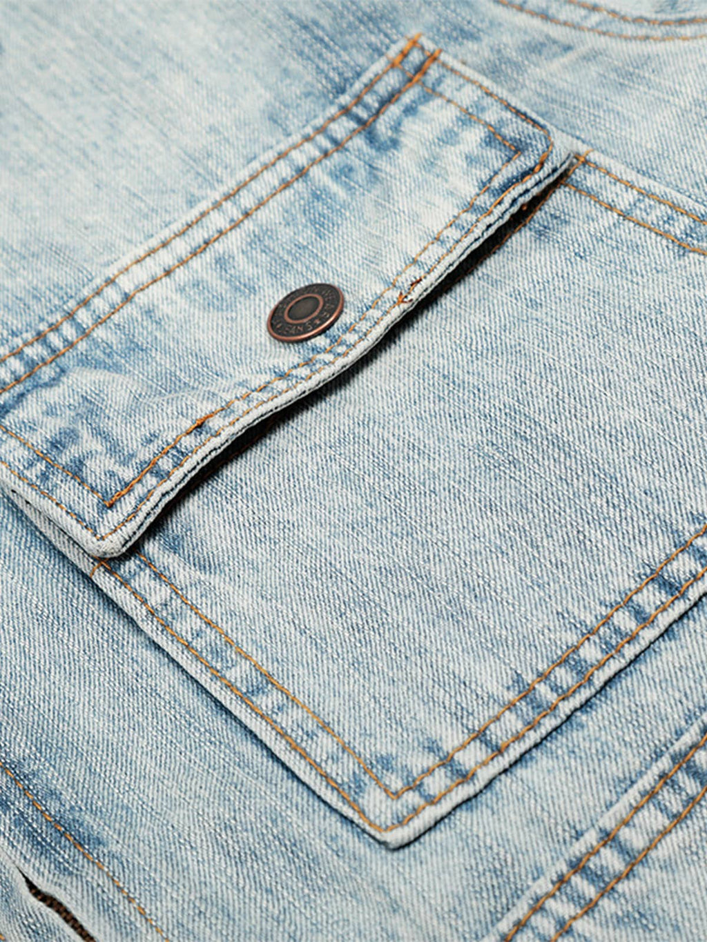 Vintage Light Wash Workwear Denim Jacket