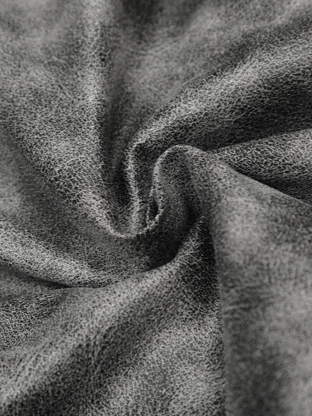 Faux Suede Vintage Wash Fur Hood Padded Jacket