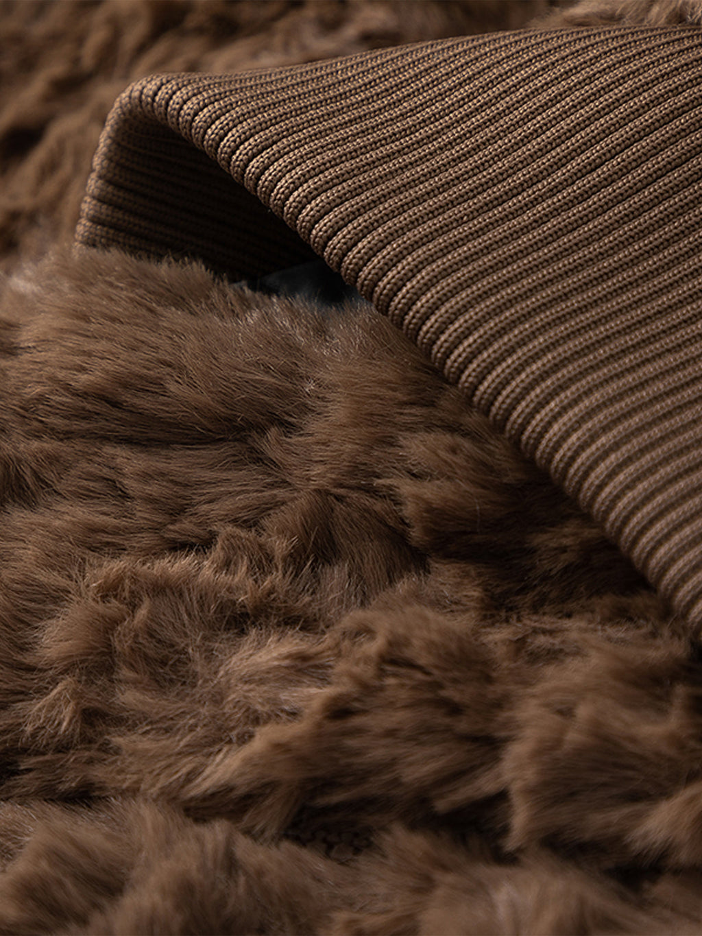 Vintage Stand Collar Sherpa Fleece Cotton Jacket