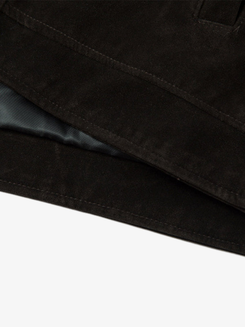 Retro Unique Metal Button Suede Lapel Bomber Jacket - 2538