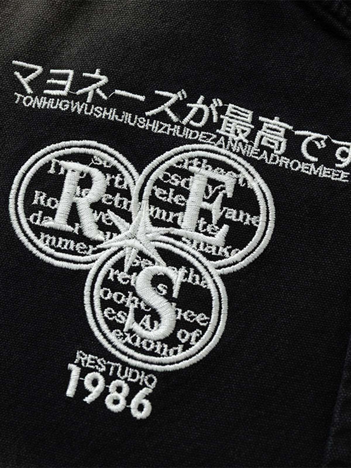 Gradient Bleached Technical Baseball Jacket