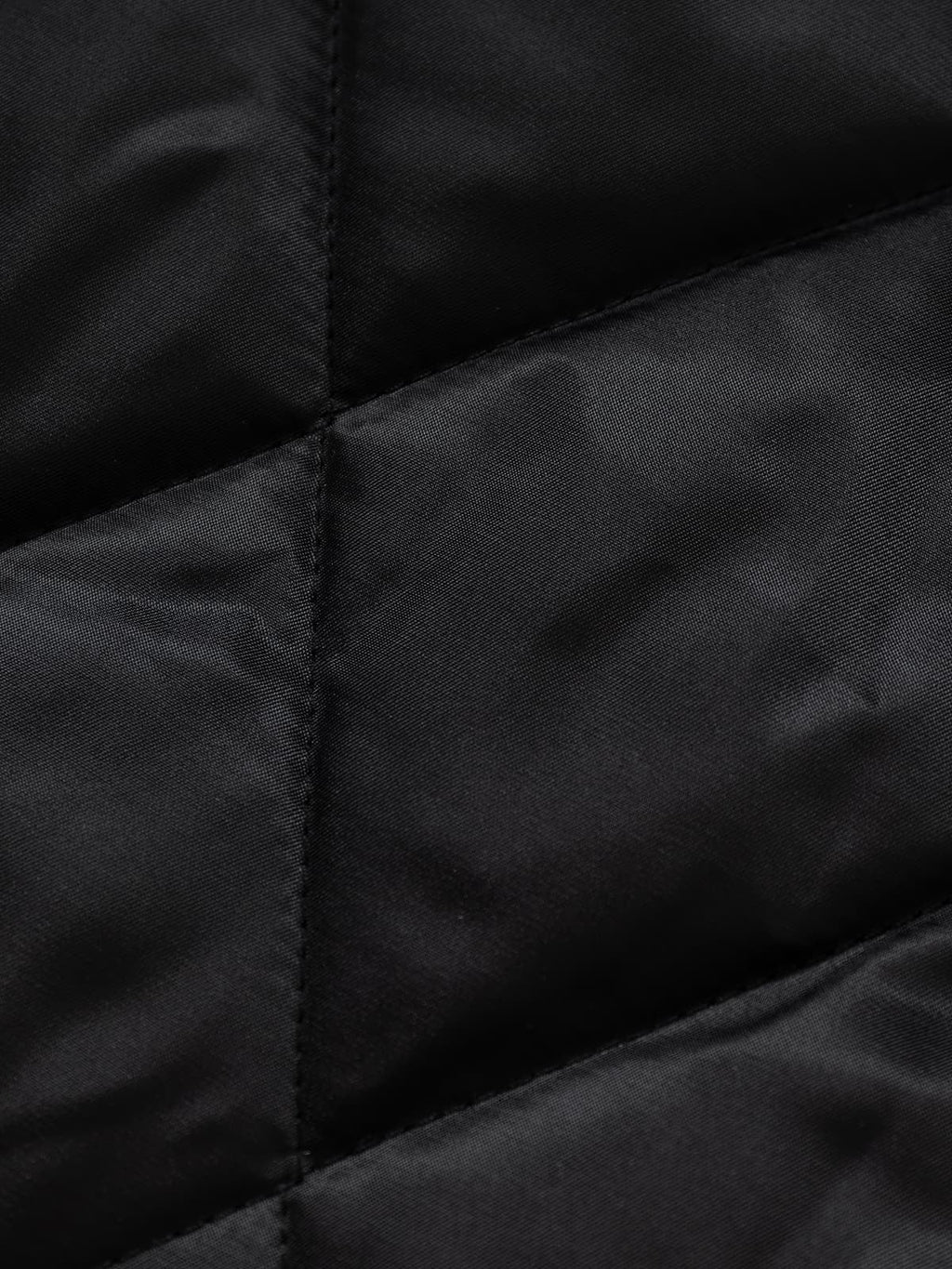 Street Punk Oblique Zipper Lambswool Collar Quilted Jacket