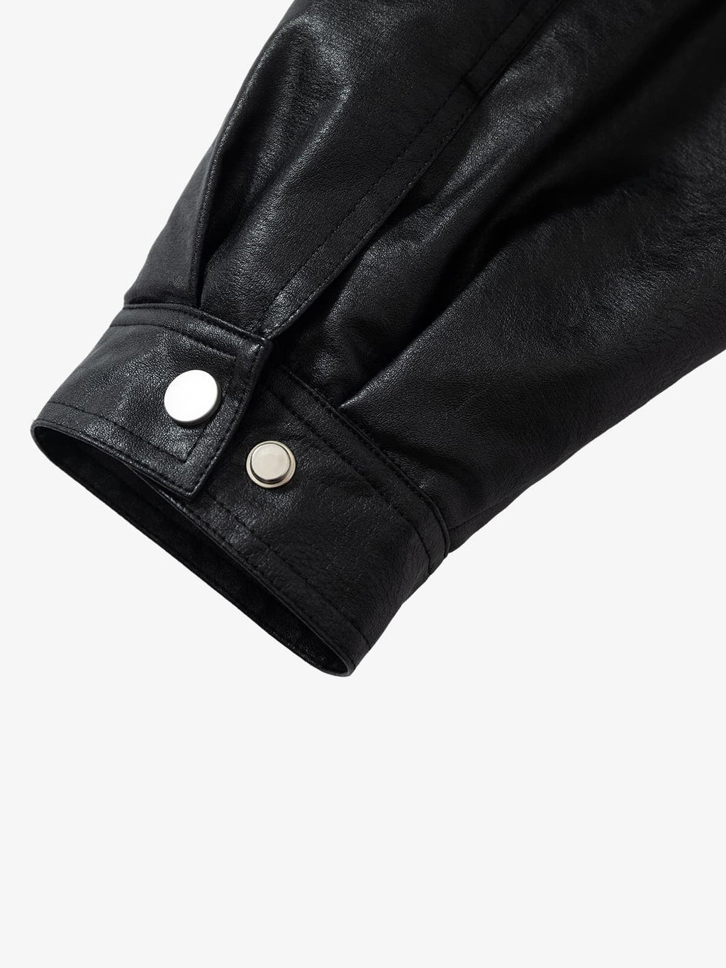 Vintage Detachable Fur Collar Quilted Leather Jacket - 2523