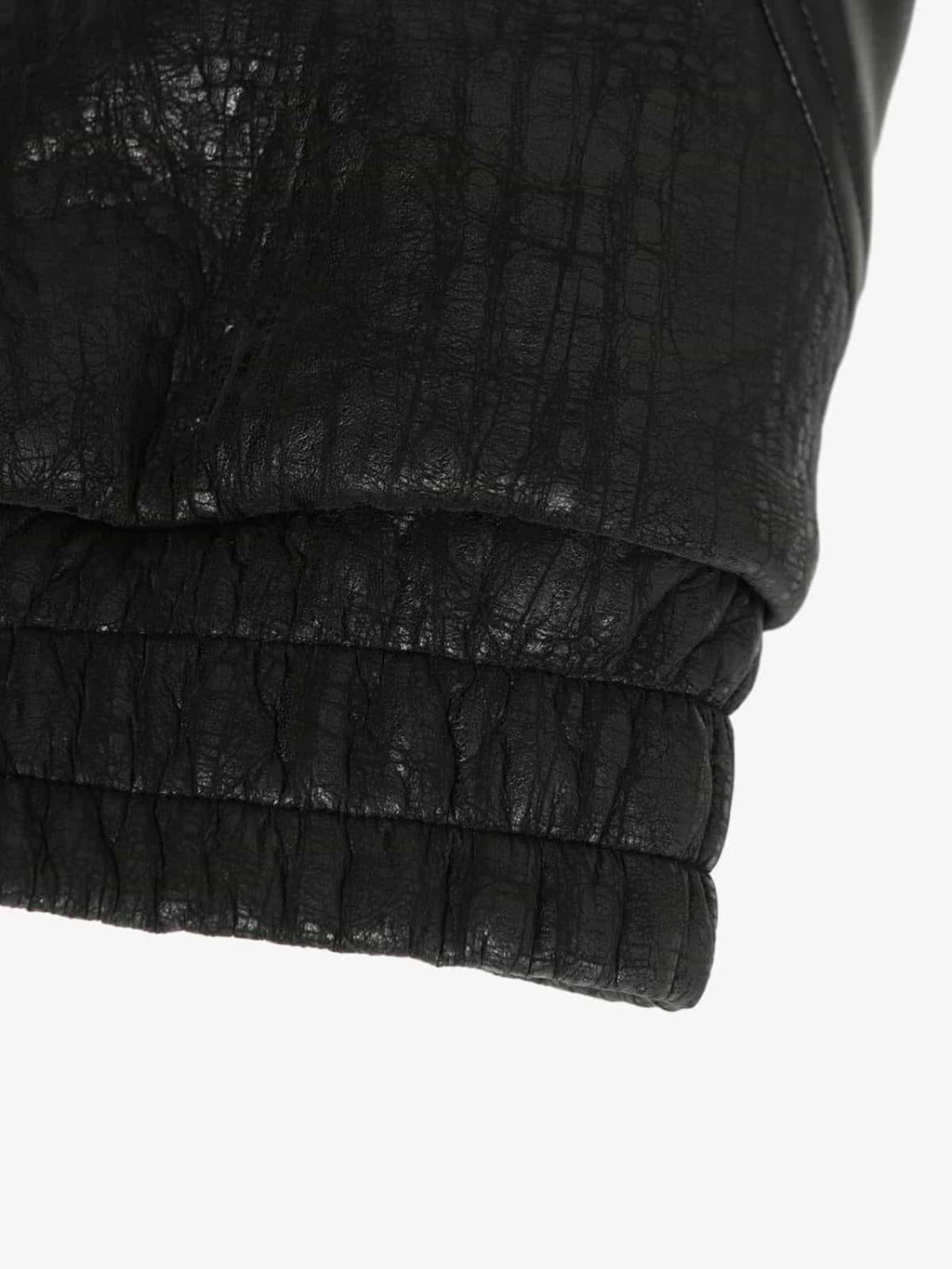 Retro Textured PU Patchwork Workwear Bomber Jacket