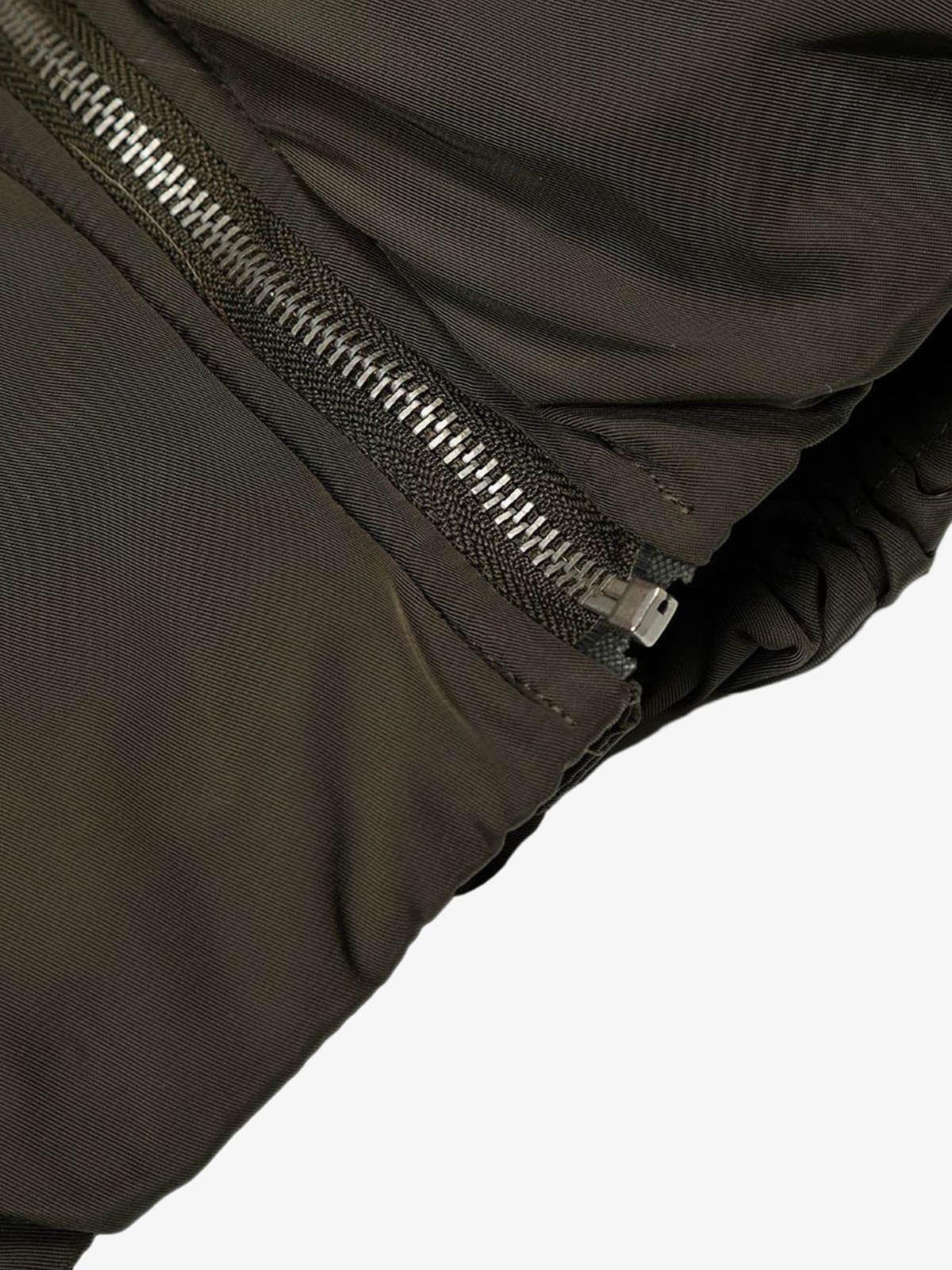 Vintage Zipper Design Fur Stand Collar Bomber Jacket