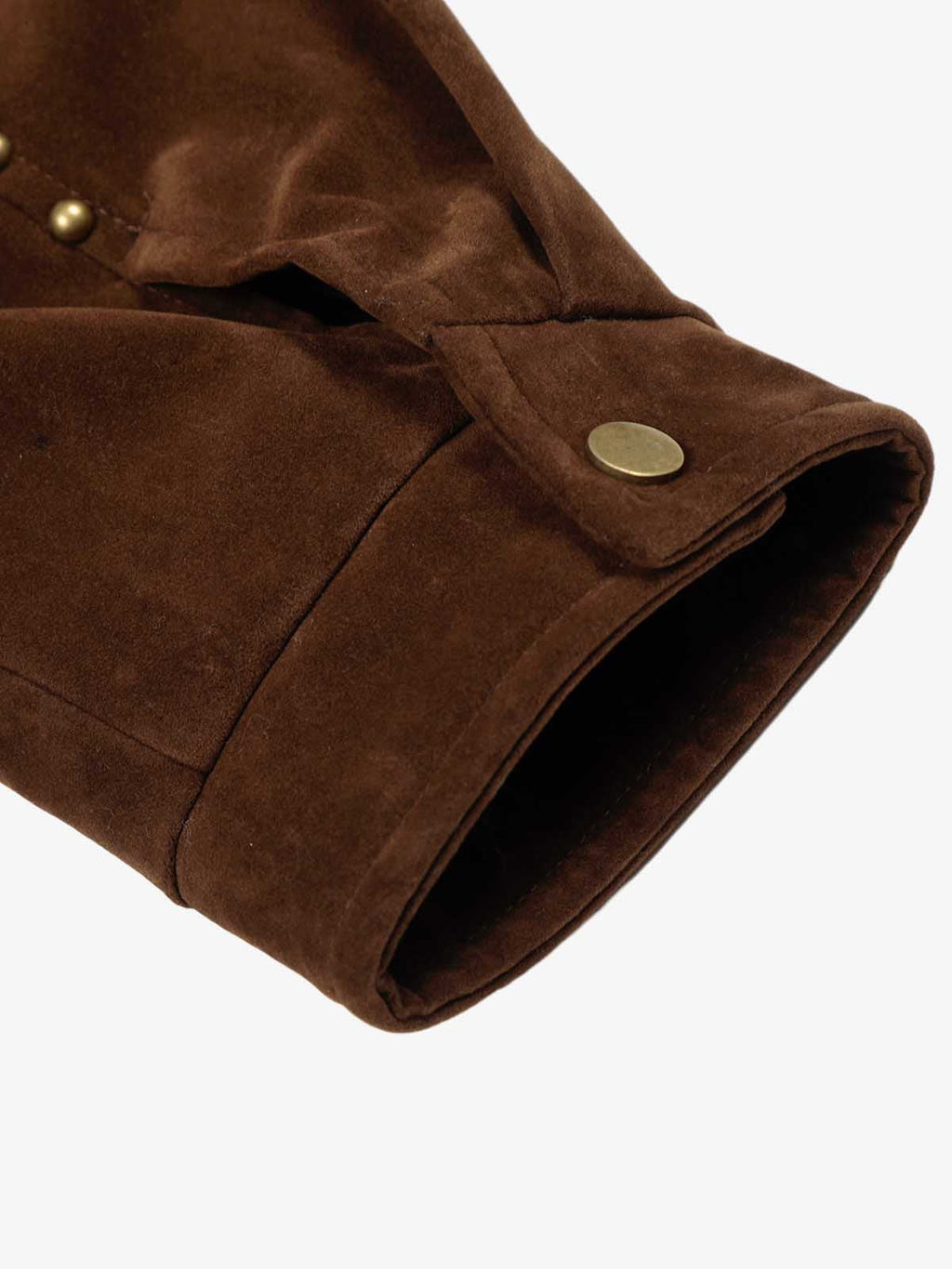 Retro Studded Suede Padded Winter Jacket