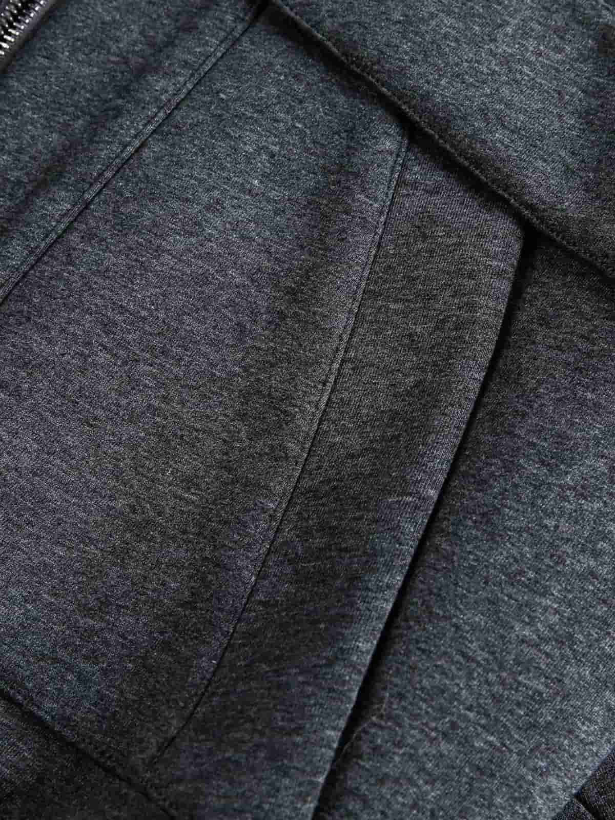 Retro Detachable Faux Fur Collar Washed Bomber Jacket