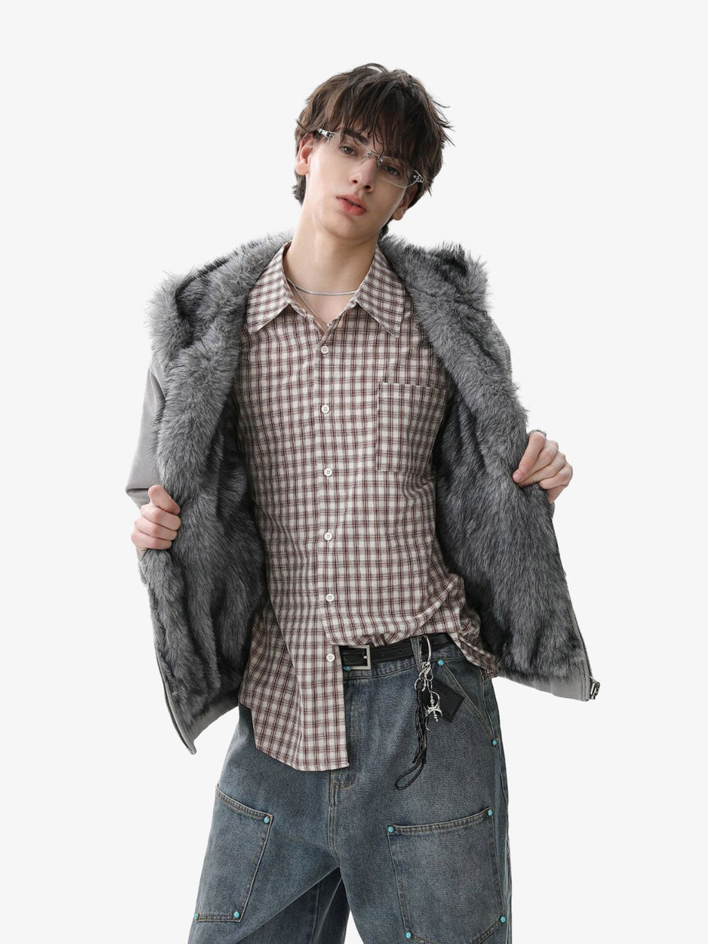 Street Fur Reversible Hooded Jacket - 2493