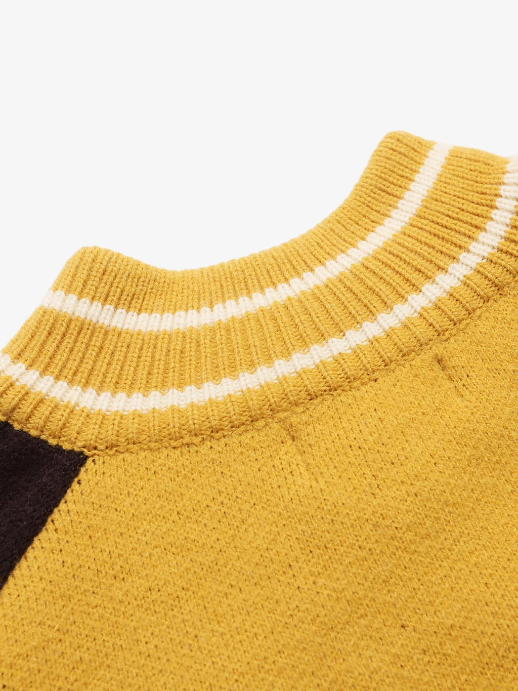 Retro Motorcycle Colorblock  Knitted Zip-up Sweater Jacket