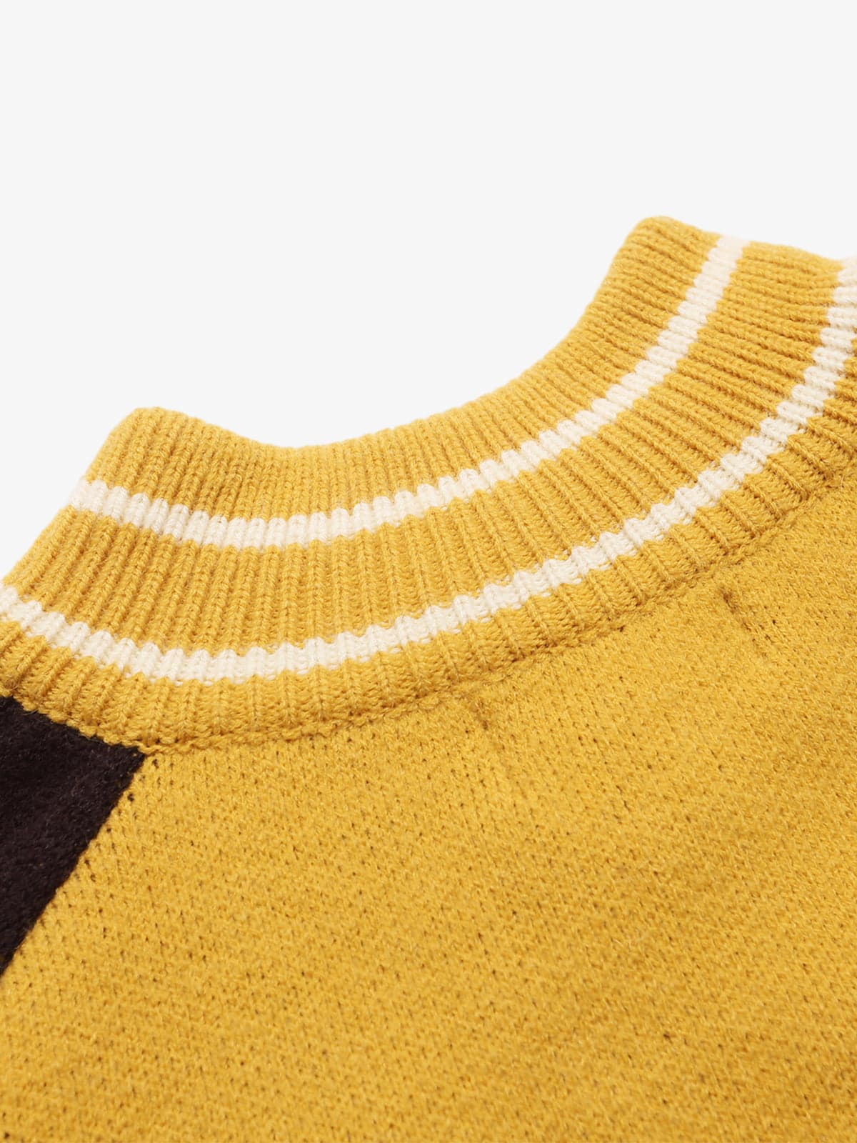 Retro Motorcycle Colorblock  Knitted Zip-up Sweater Jacket