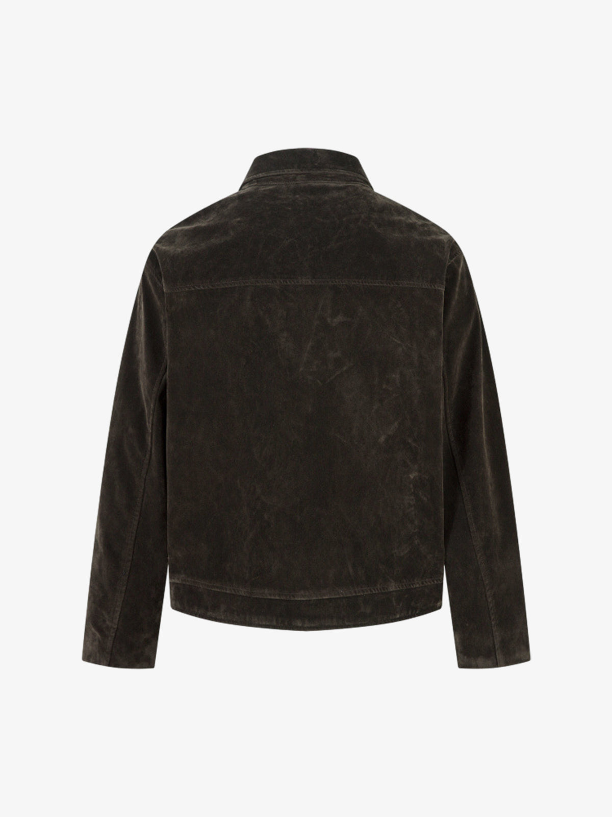 Retro Unique Metal Button Suede Lapel Bomber Jacket - 2538