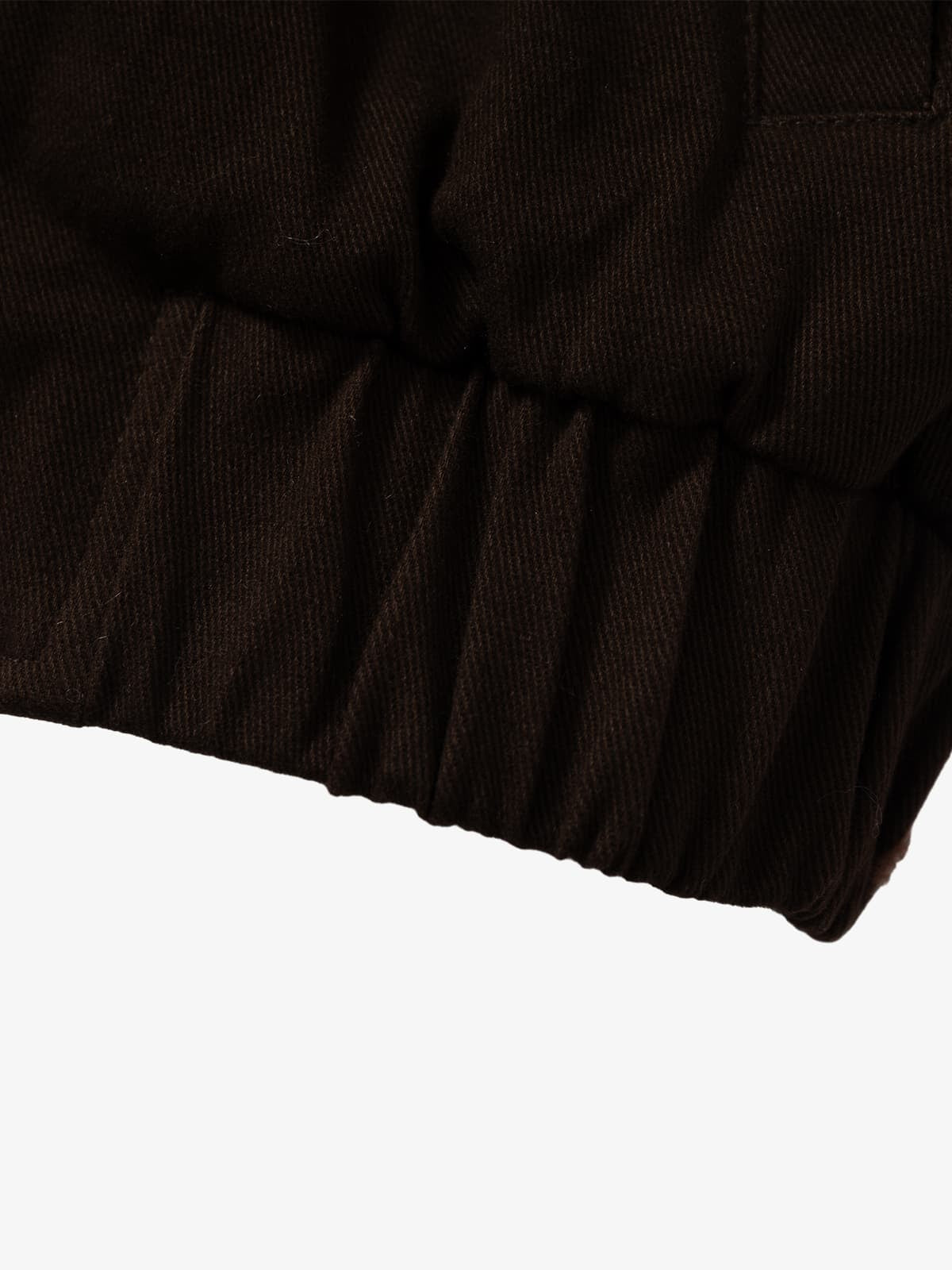 Street Punk Oblique Zipper Lambswool Collar Quilted Jacket