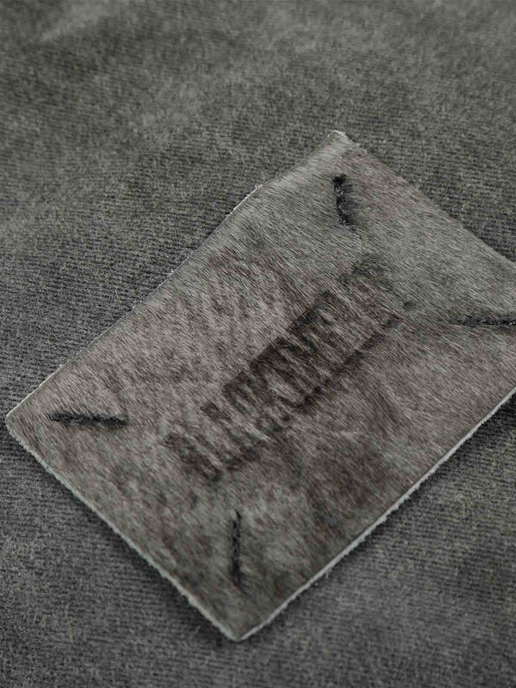 Vintage Distressed Pleated Shearling Collar Fleece Jacket