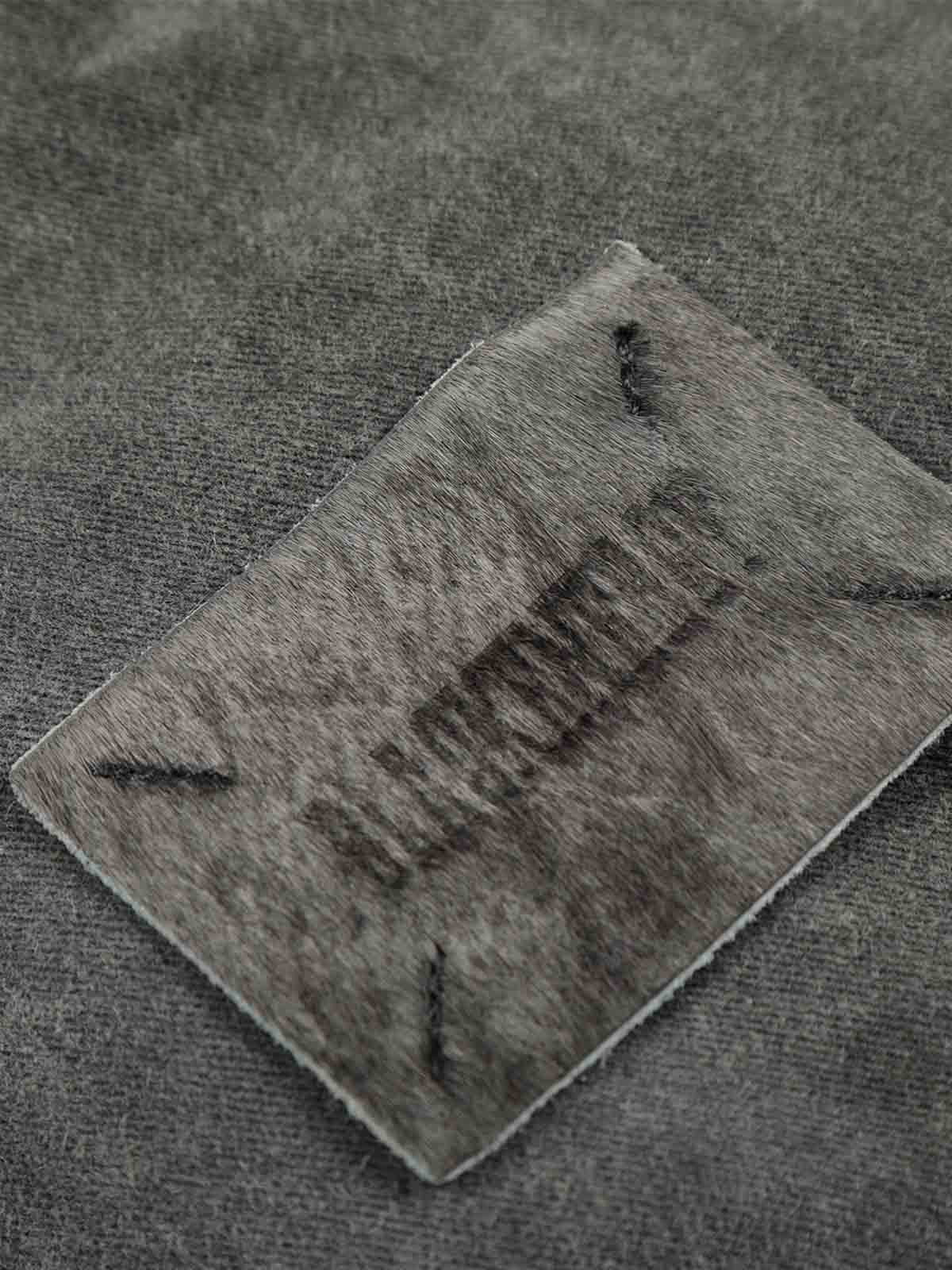 Vintage Distressed Pleated Shearling Collar Fleece Jacket