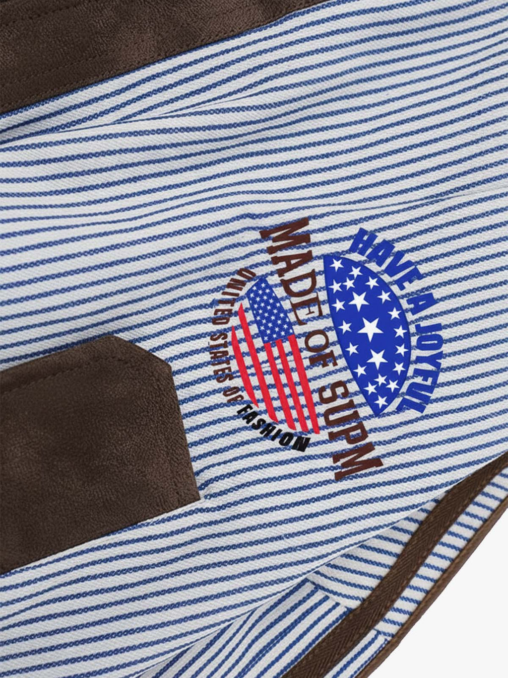 Retro Badge Embroidery Contrast Cropped Jacket