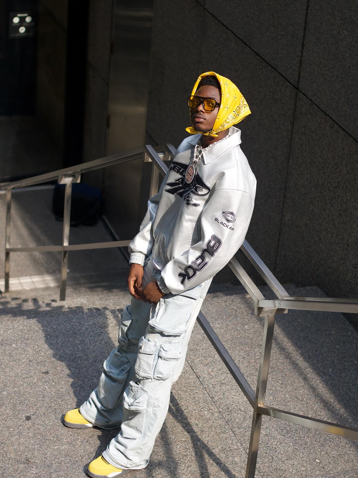 Faux Leather Vintage Street Black Air Jacket - 1821