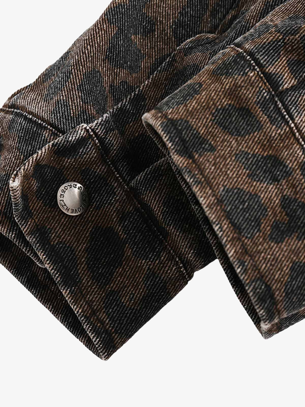 Vintage Washed Cheetah Denim Jacket