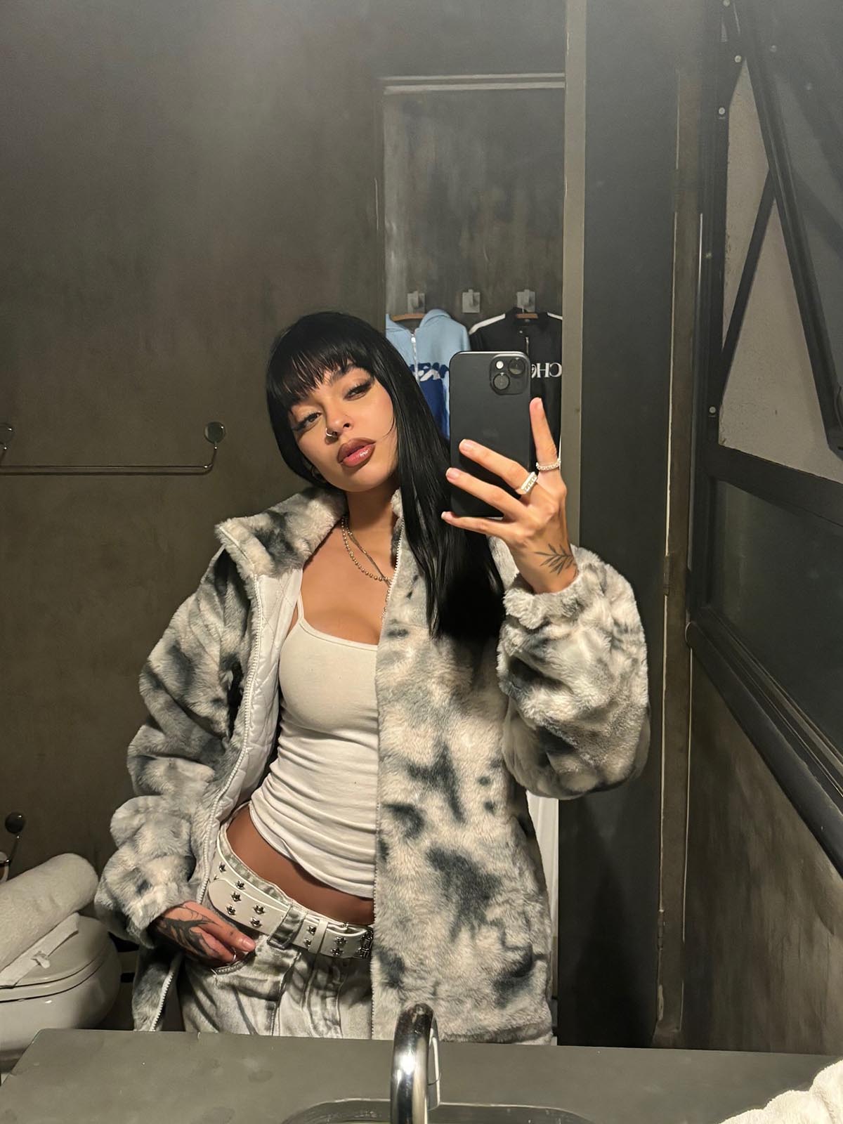 Heavy-Duty Faux Lambswool Tie-Dye Urban Jacket - 1558