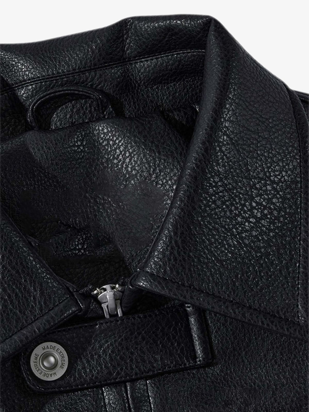 Faux Leather Vintage Street Black Air Jacket - 1821