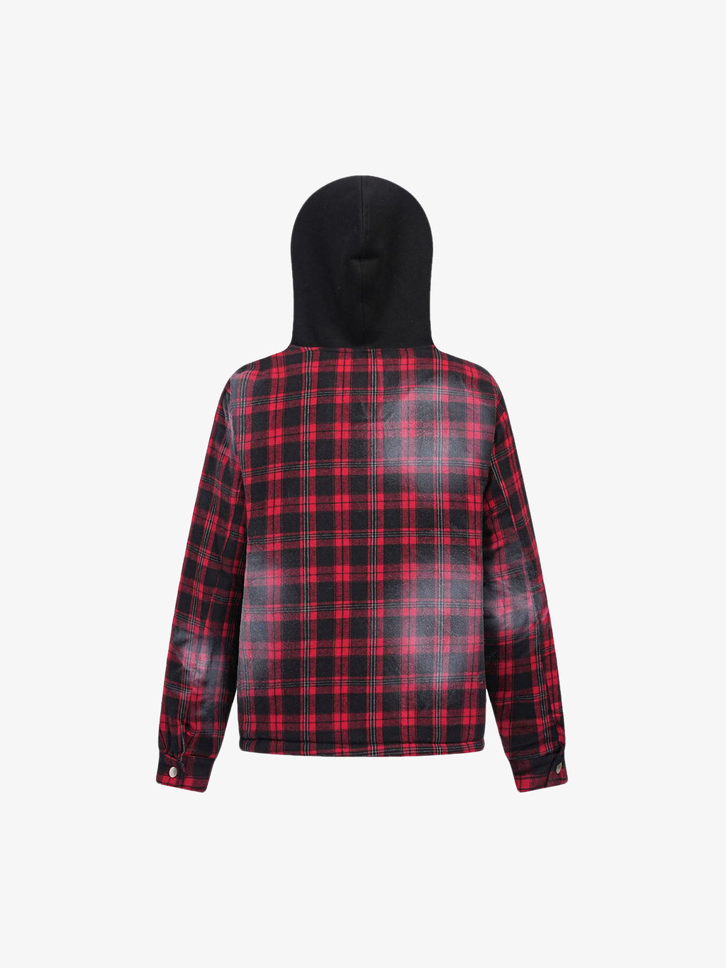 Thesupermade Dark Plaid Hooded Quilted Jacket - 2533