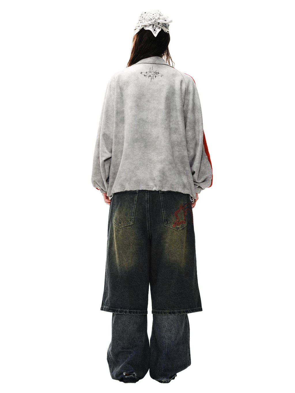 Wasteland Patchwork Graffiti Zip Up Jacket