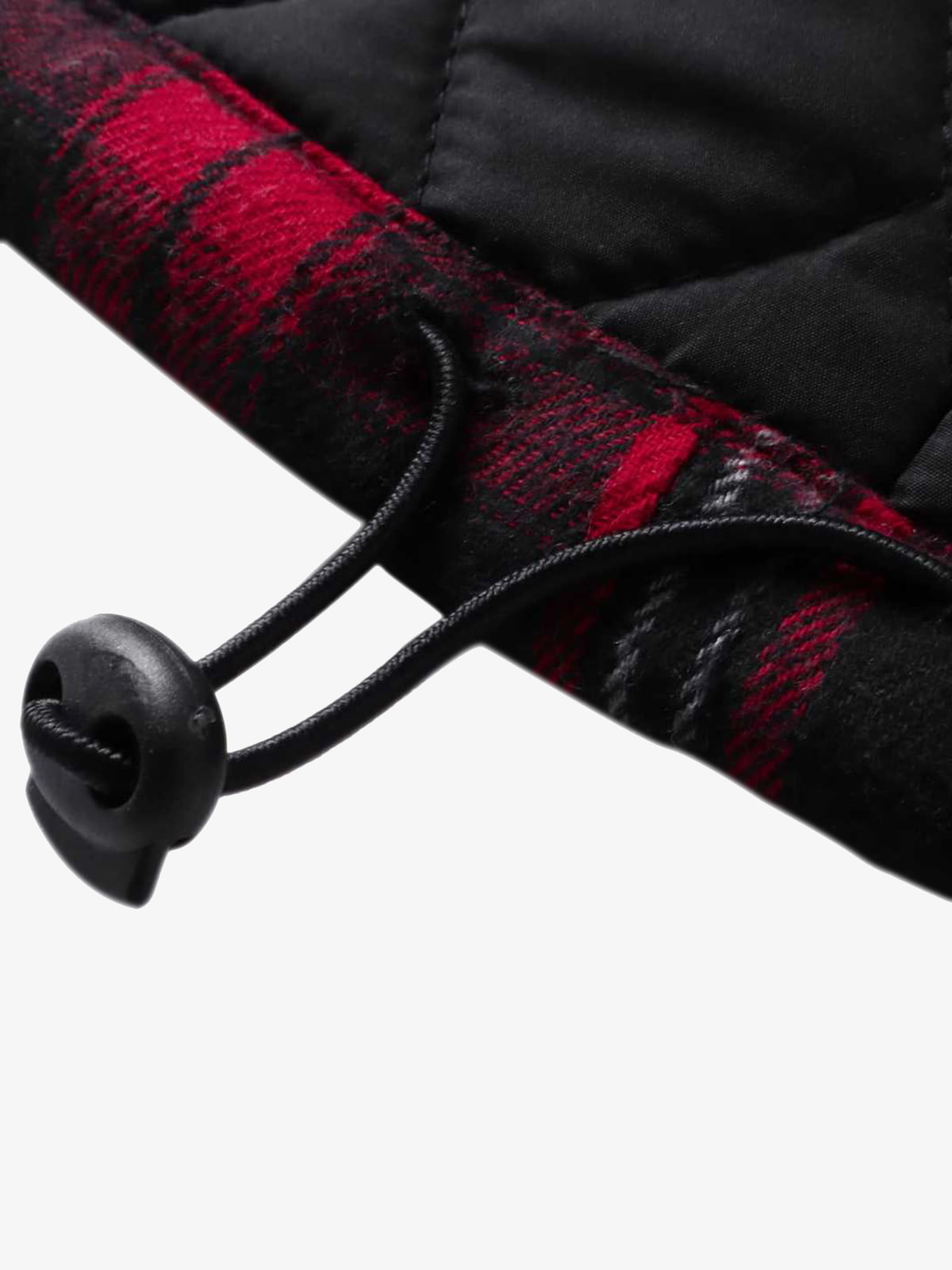 Thesupermade Dark Plaid Hooded Quilted Jacket - 2533