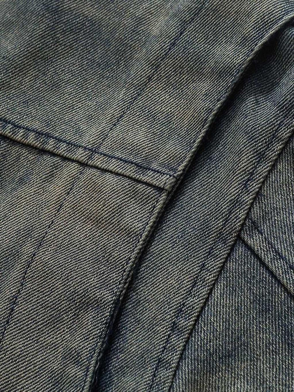 Thesupermade High Street Hip-hop Distressed Washed Denim Jacket - 2242